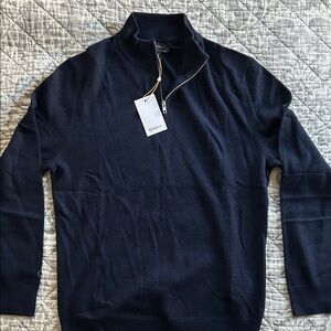 Quince Men's Cashmere Quarter Zip Sweater